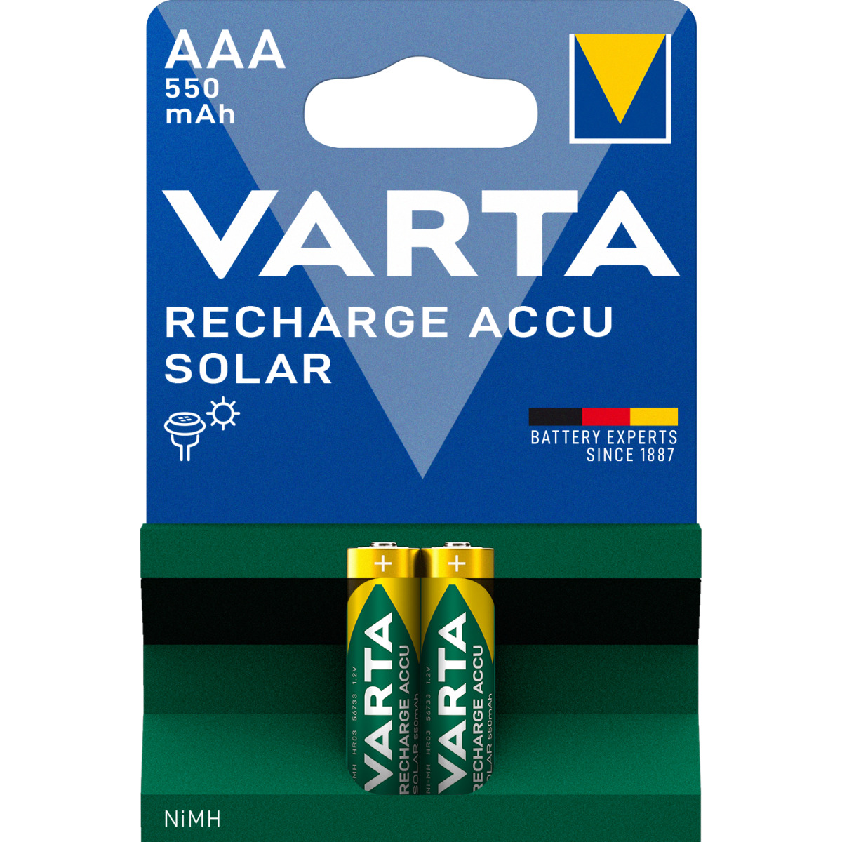 Accu solaire AAA 550mAh Blister 2